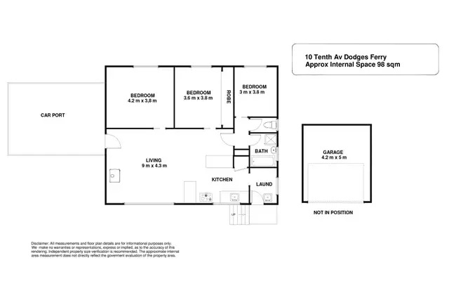 Floorplan of Homely house listing, 10 Tenth Avenue, Dodges Ferry TAS 7173