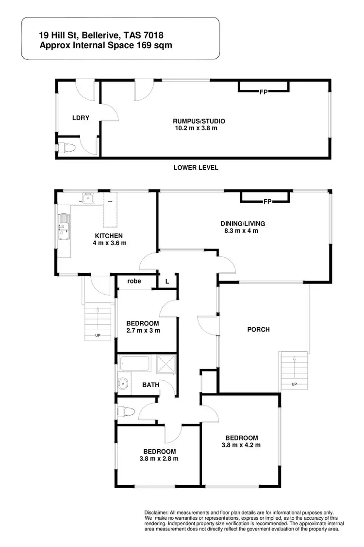 Floorplan of Homely house listing, 19 Hill Street, Bellerive TAS 7018