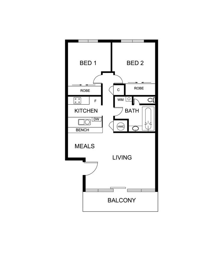 Floorplan of Homely apartment listing, 5/16 Courtney, North Melbourne VIC 3051