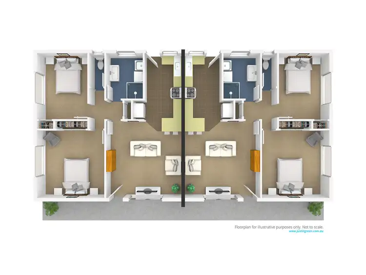 Floorplan of Homely block of units listing, 1&2/1 Nicholi Crescent, Lake Albert NSW 2650