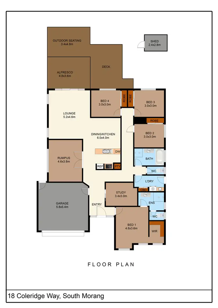Floorplan of Homely house listing, 18 Coleridge Way, South Morang VIC 3752