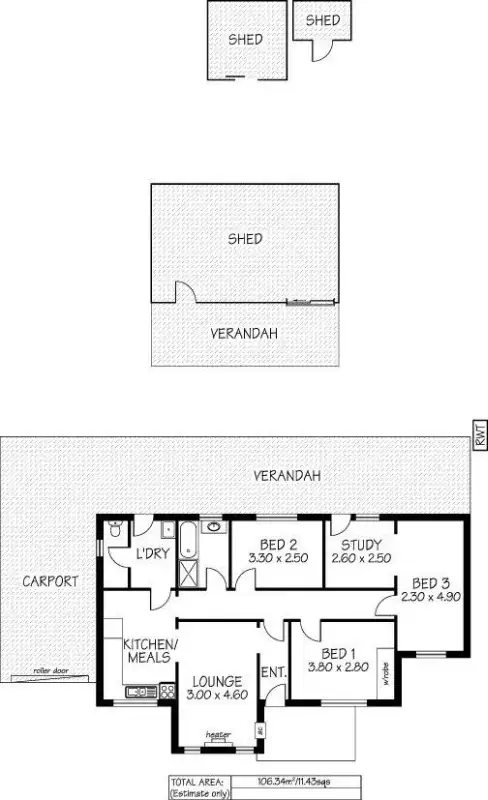 Floorplan of Homely house listing, 33 Allison Street, Ascot Park SA 5043