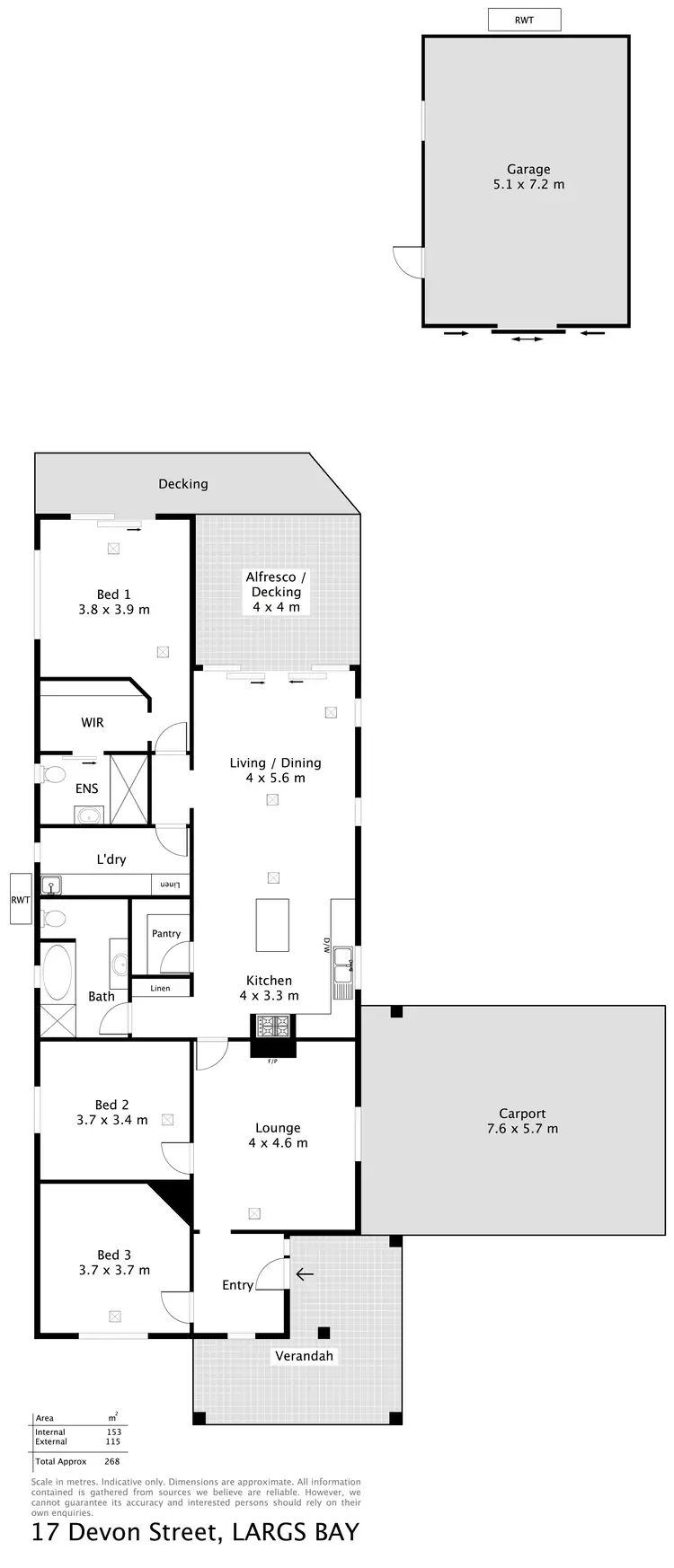 Floorplan of Homely house listing, 17 Devon Street, Largs Bay SA 5016