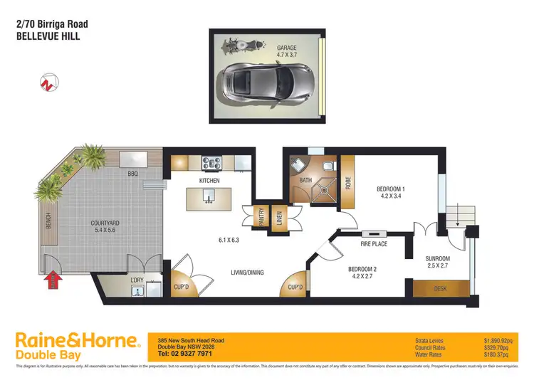 Floorplan of Homely apartment listing, 2/70 Birriga Road, Bellevue Hill NSW 2023