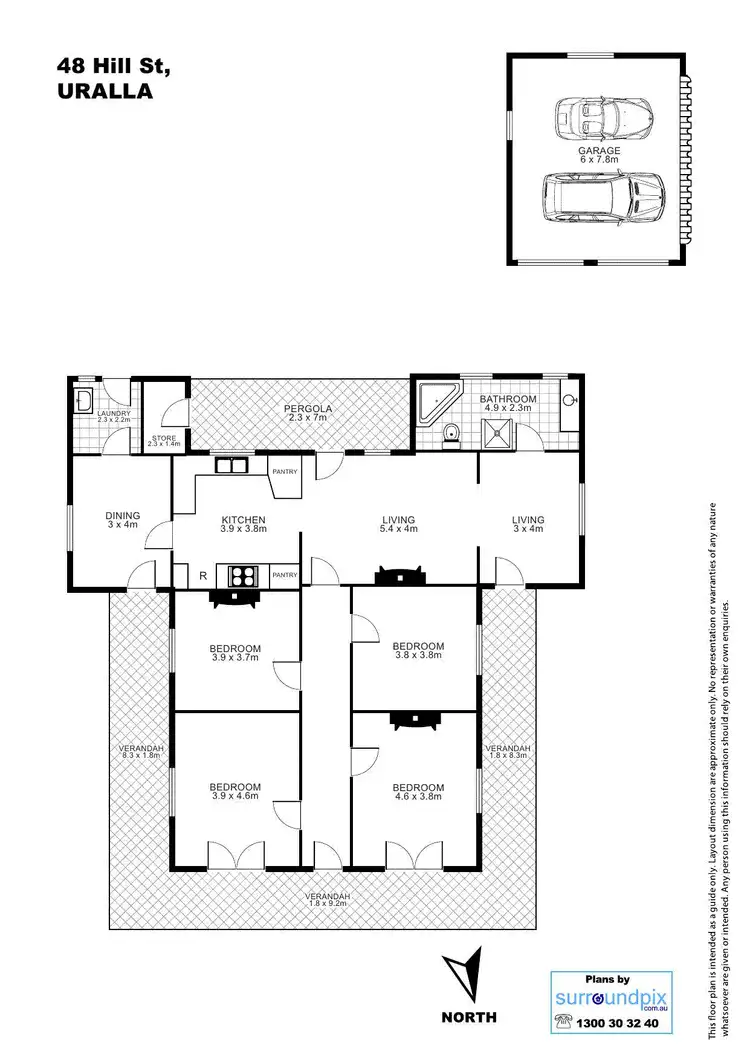 Floorplan of Homely house listing, 48 Hill Street, Uralla NSW 2358