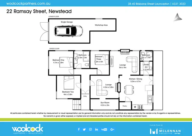 Floorplan of Homely house listing, 22 Ramsay Street, Newstead TAS 7250