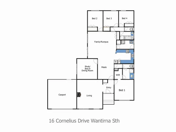 Floorplan of Homely house listing, 16 Cornelius Drive, Wantirna South VIC 3152