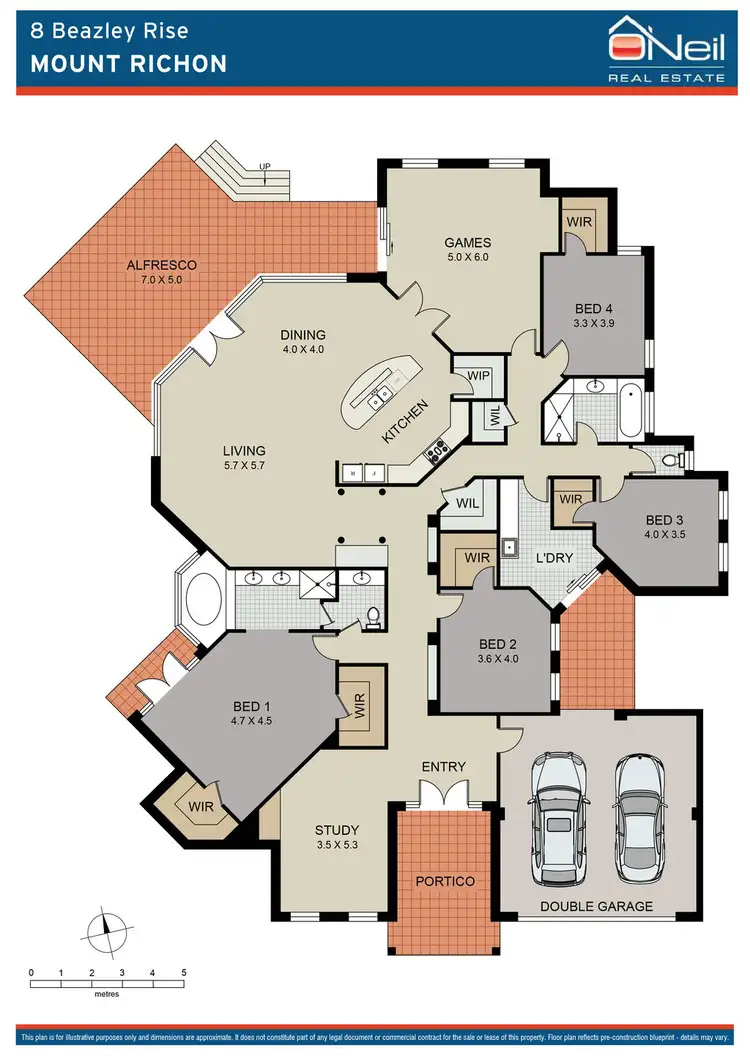 Floorplan of Homely house listing, 8 Beazley Rise, Mount Richon WA 6112