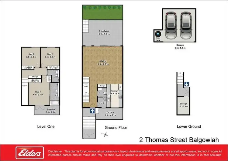 Floorplan of Homely townhouse listing, 2 Thomas St, Balgowlah NSW 2093