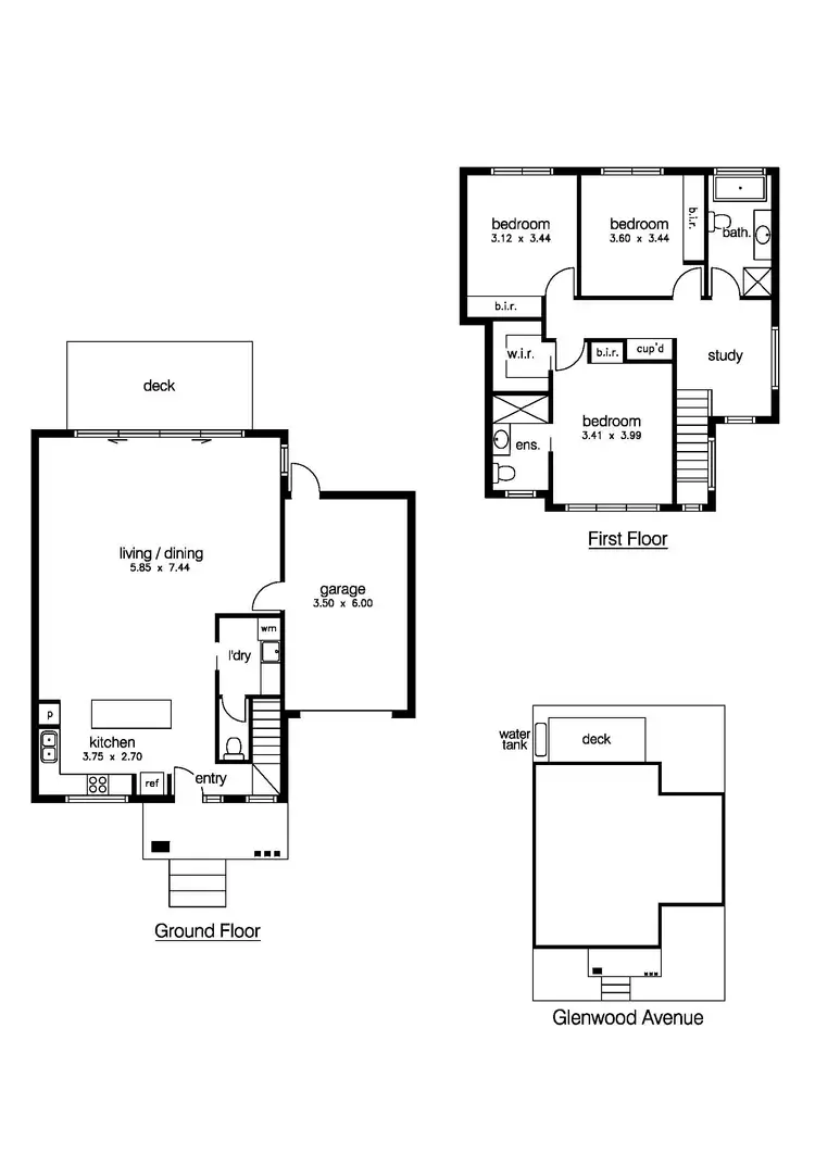 Floorplan of Homely townhouse listing, 3 Glenwood Avenue, Altona VIC 3018