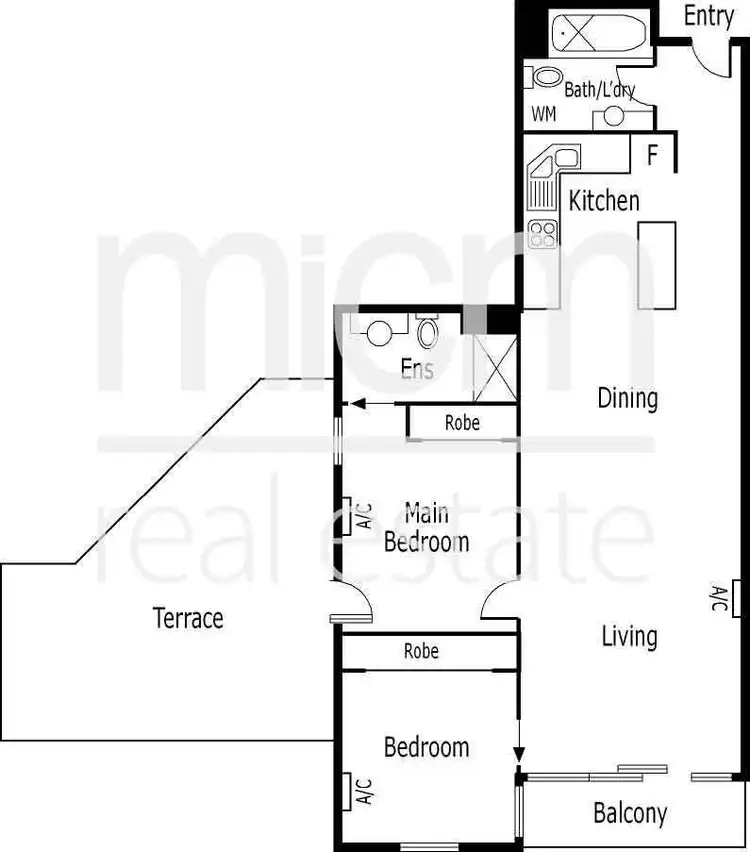 Floorplan of Homely apartment listing, 105/118 Dudley Street, West Melbourne VIC 3003