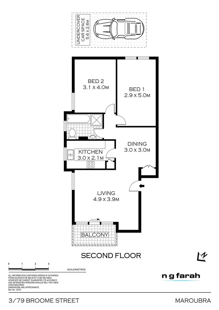 Floorplan of Homely apartment listing, 3/79 Broome Street, Maroubra NSW 2035