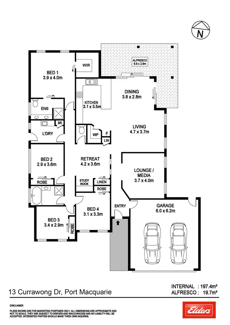 Floorplan of Homely house listing, 13 Currawong Drive, Port Macquarie NSW 2444
