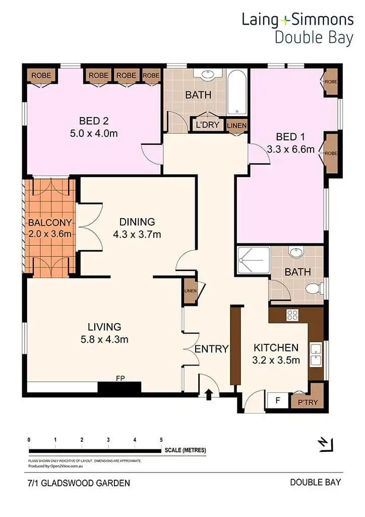 Floorplan of Homely apartment listing, 7/1 Gladswood Gardens, Double Bay NSW 2028