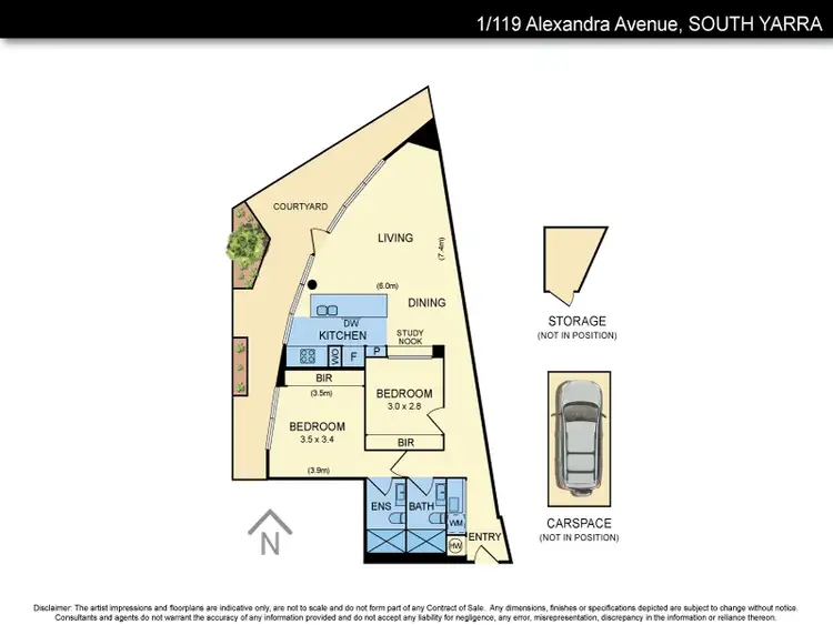 Floorplan of Homely apartment listing, 1/119 Alexandra Avenue, South Yarra VIC 3141