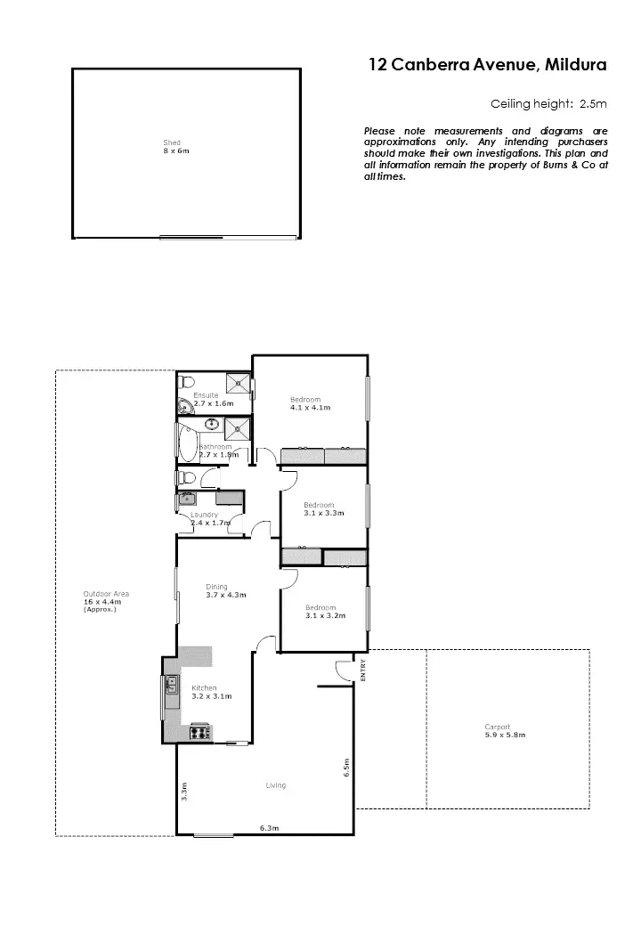 Floorplan of Homely house listing, 12 Canberra Avenue, Mildura VIC 3500