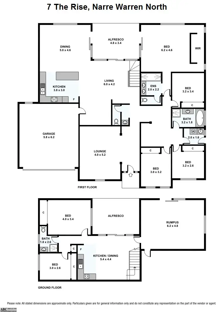 Floorplan of Homely house listing, 7 The Rise, Narre Warren North VIC 3804