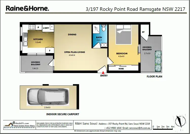 Floorplan of Homely unit listing, 3/197 Rocky Point Road, Ramsgate NSW 2217
