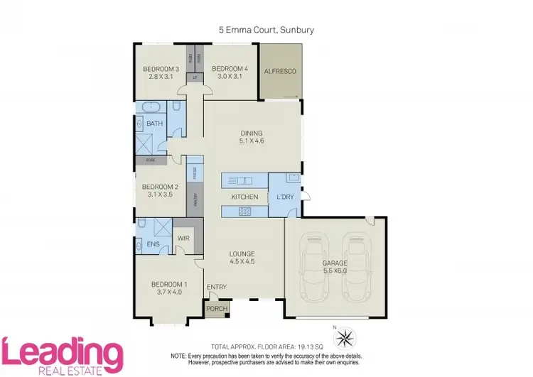 Floorplan of Homely house listing, 5 Emma Court, Sunbury VIC 3429