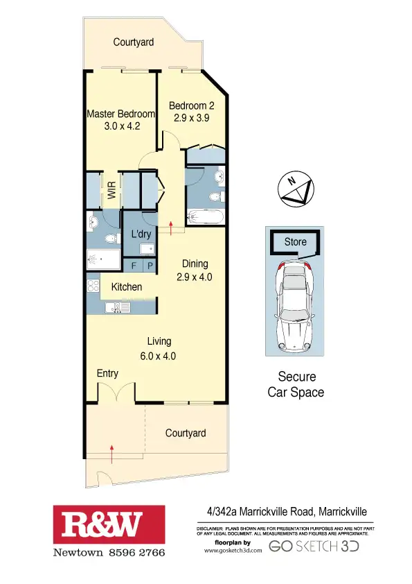 Floorplan of Homely apartment listing, 4/342A Marrickville Road, Marrickville NSW 2204