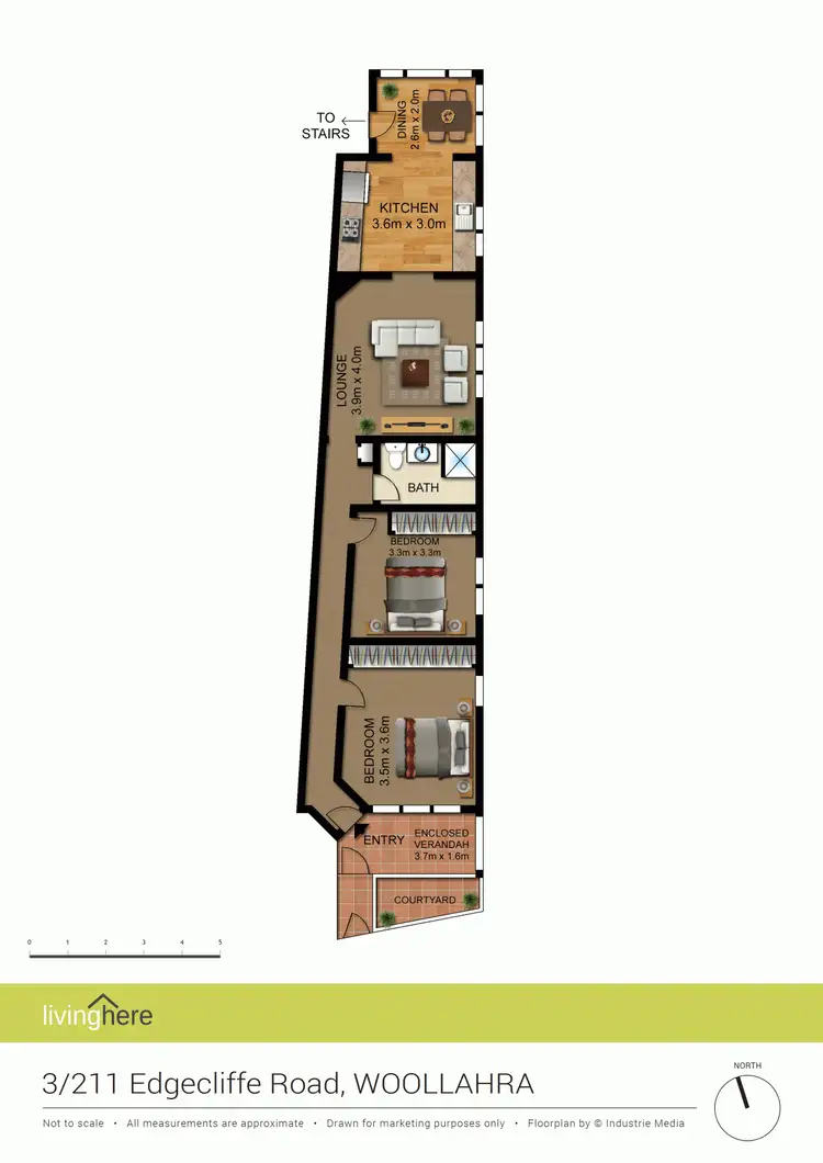 Floorplan of Homely apartment listing, 3/211 Edgecliff Road, Edgecliff NSW 2027