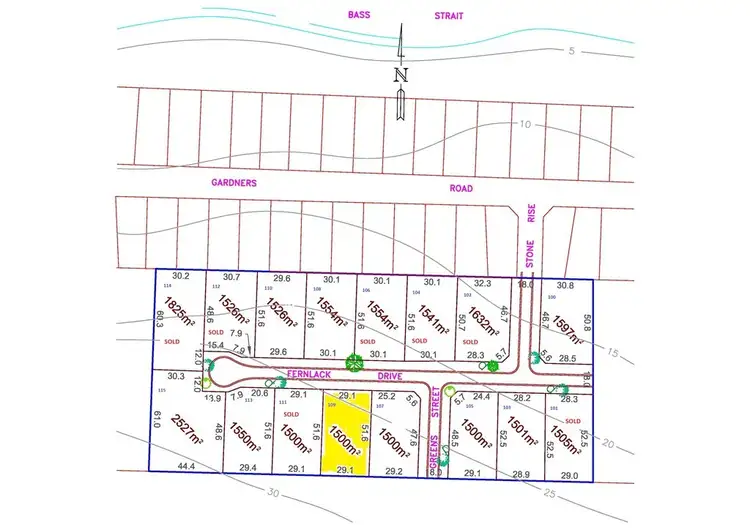 Floorplan of Homely land listing, 109 Top Road West, Greens Beach TAS 7270