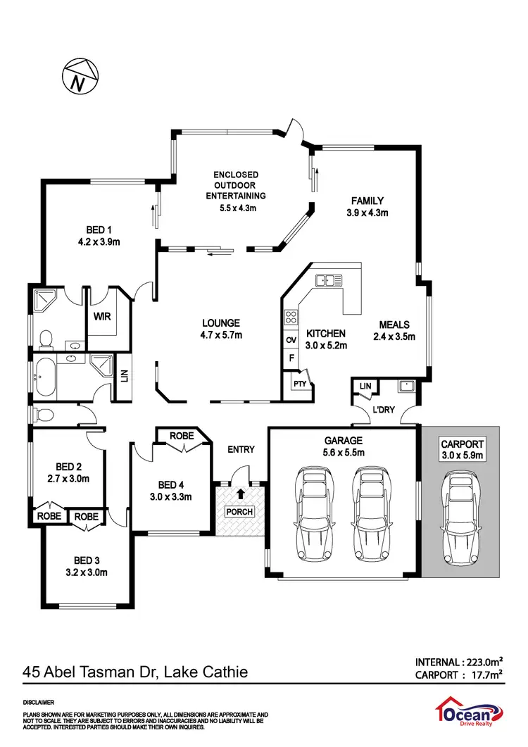 Floorplan of Homely house listing, 45 Abel Tasman Drive, Lake Cathie NSW 2445