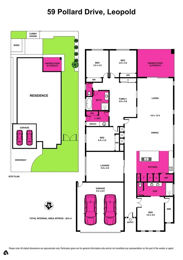 Floorplan of Homely house listing, 59 Pollard Drive, Leopold VIC 3224