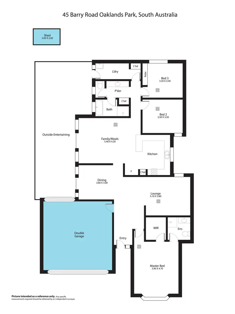 Floorplan of Homely house listing, 45 Barry Road, Oaklands Park SA 5046