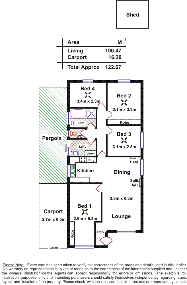Floorplan of Homely house listing, 4 Parkview Drive, Blakeview SA 5114