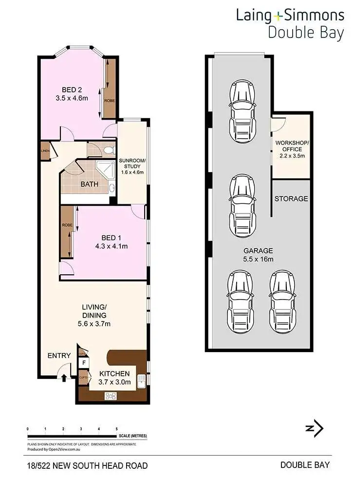 Floorplan of Homely apartment listing, 18/522 New South Head Road, Double Bay NSW 2028