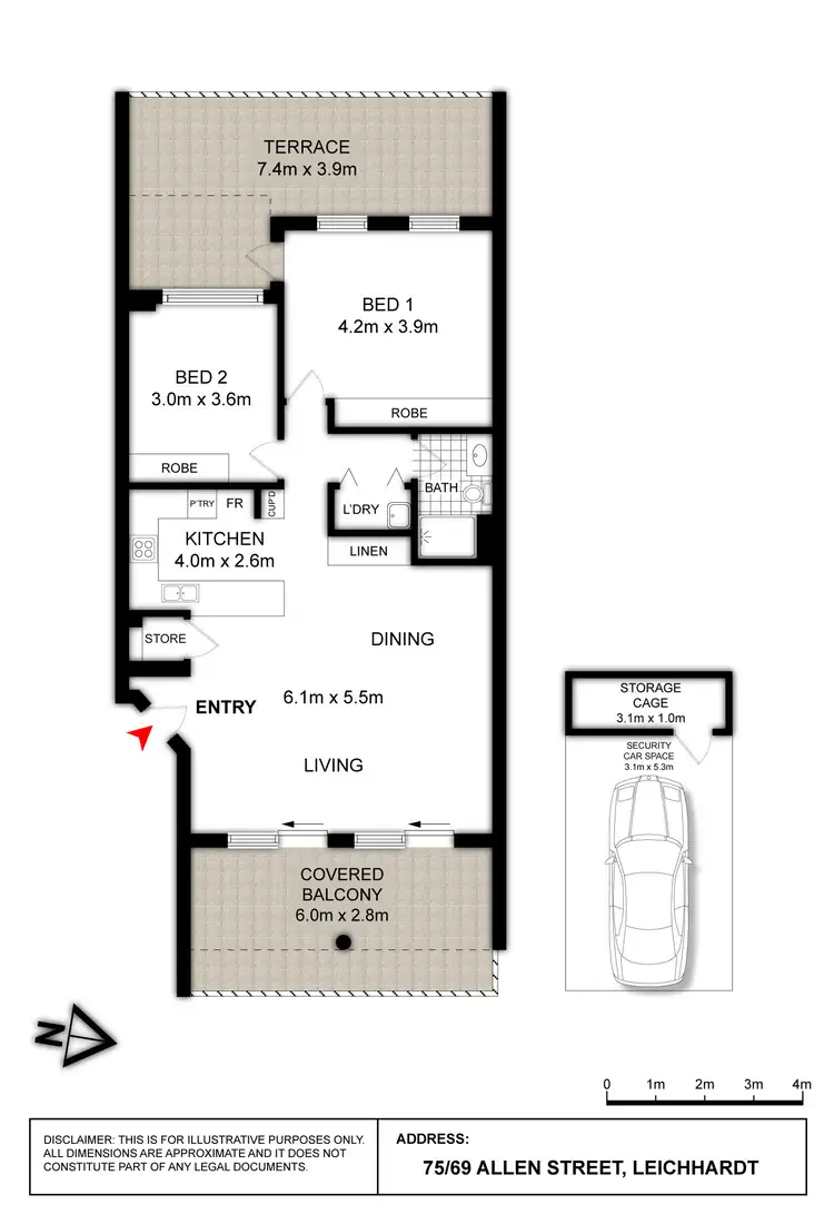Floorplan of Homely apartment listing, 75/69 Allen Street, Leichhardt NSW 2040