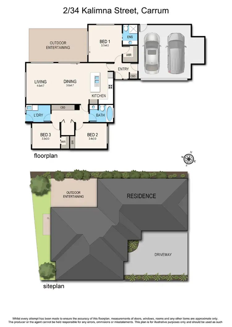 Floorplan of Homely house listing, 2/34 Kalimna Street, Carrum VIC 3197
