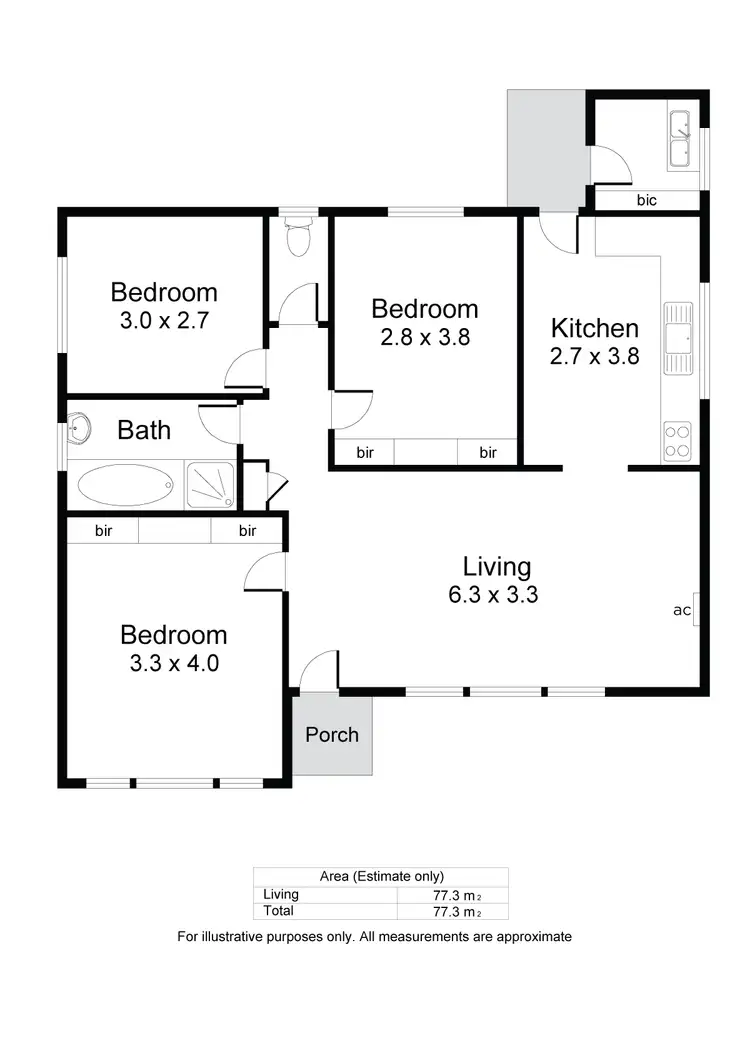 Floorplan of Homely house listing, 28 Dalkeith Avenue, Dover Gardens SA 5048
