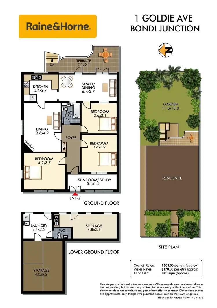 Floorplan of Homely house listing, 1 Goldie Avenue, Bondi Junction NSW 2022