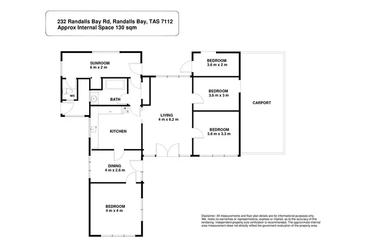 Floorplan of Homely house listing, 232 Randalls Bay Road, Randalls Bay TAS 7112