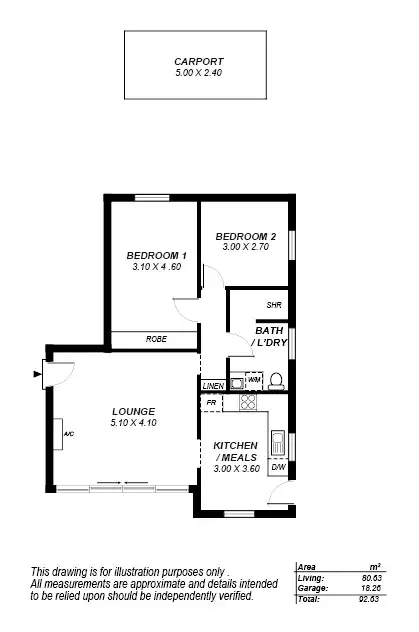 Floorplan of Homely unit listing, 1/8 Castle Street, Parkside SA 5063