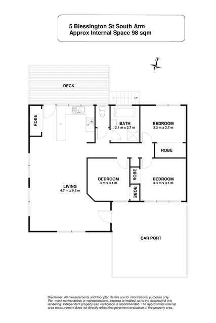 Floorplan of Homely house listing, 5 Blessington Street, South Arm TAS 7022