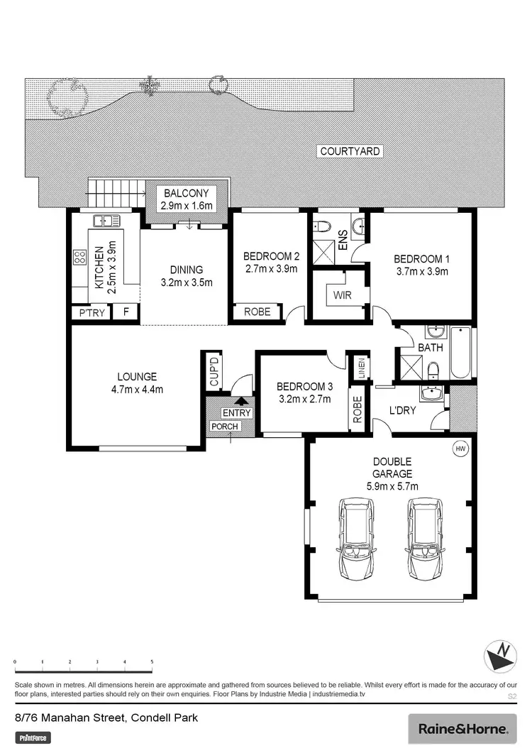 Floorplan of Homely villa listing, 8/76 Manahan Street, Condell Park NSW 2200