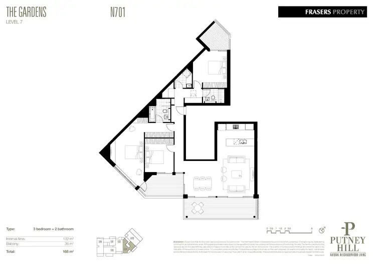 Floorplan of Homely apartment listing, 701N/5 Lardelli Drive, Ryde NSW 2112