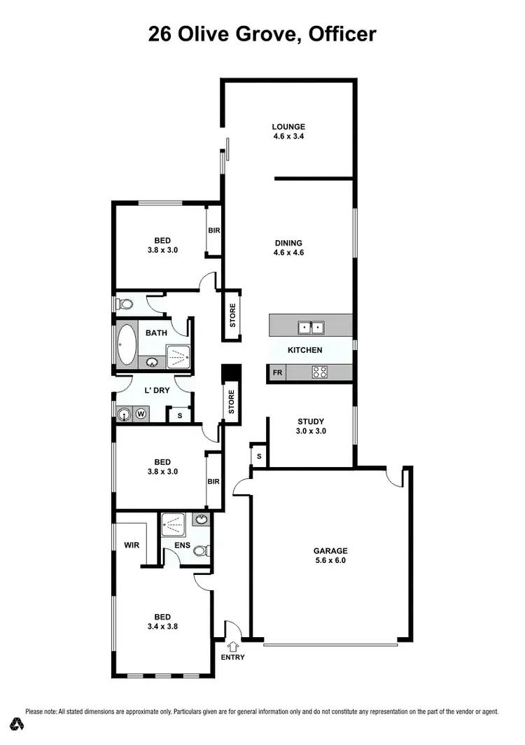 Floorplan of Homely house listing, 26 Olive Grove, Officer VIC 3809