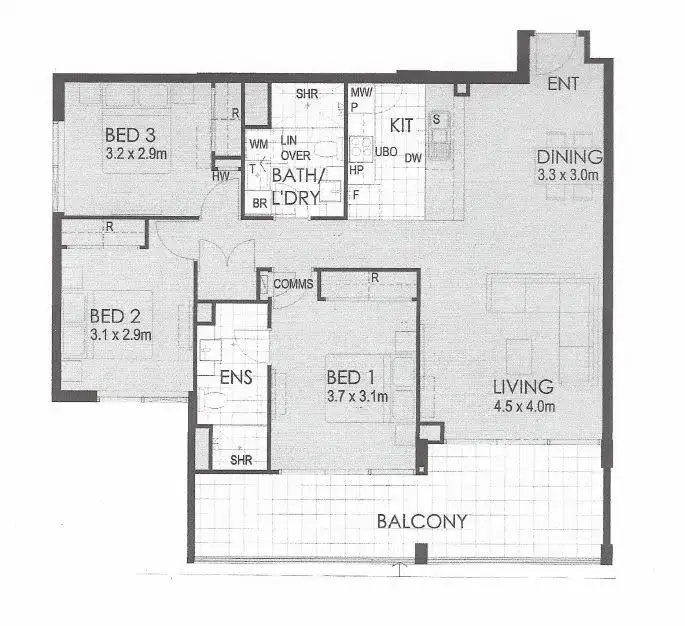 Floorplan of Homely apartment listing, 419/26 Hood Street, Subiaco WA 6008