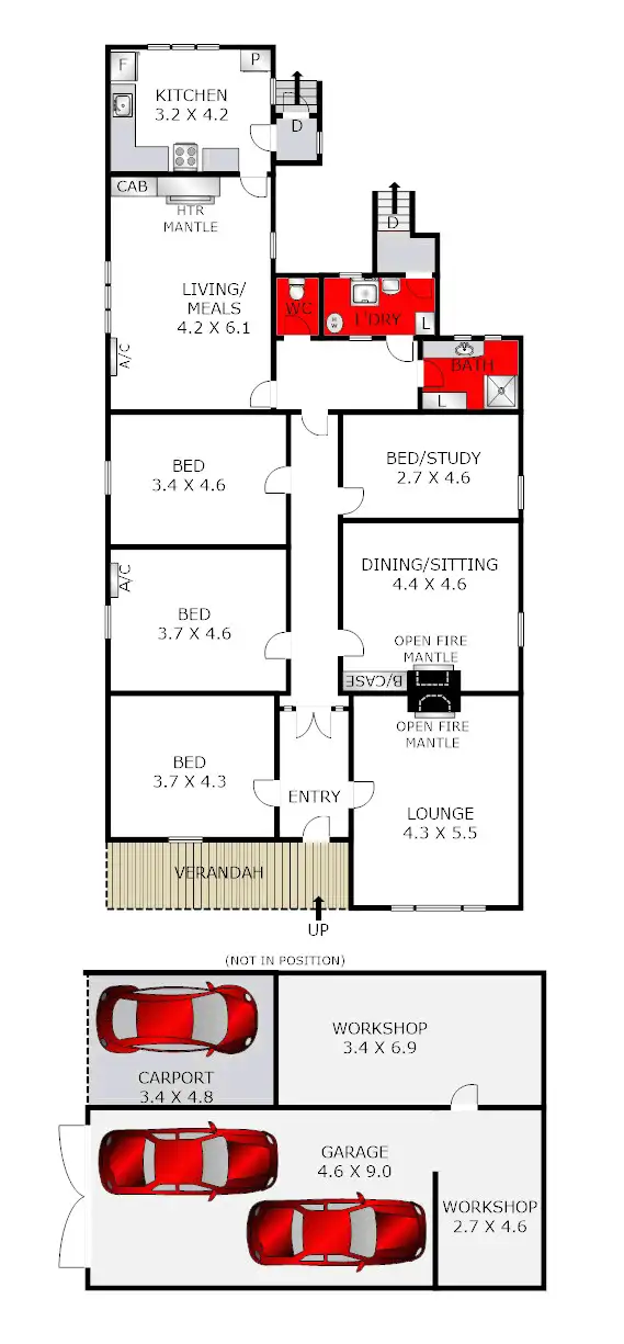 Floorplan of Homely house listing, 153 Bellerine Street, Geelong VIC 3220