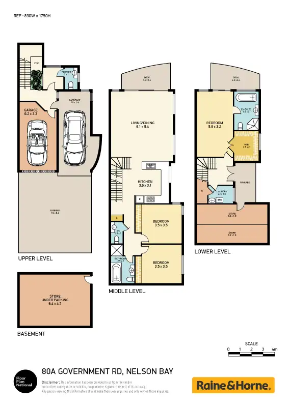 Floorplan of Homely semi-detached listing, 80a Government Road, Nelson Bay NSW 2315