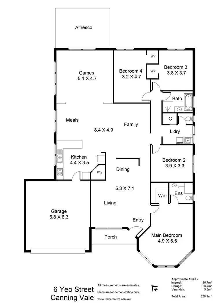 Floorplan of Homely house listing, 6 Yeo Street, Canning Vale WA 6155