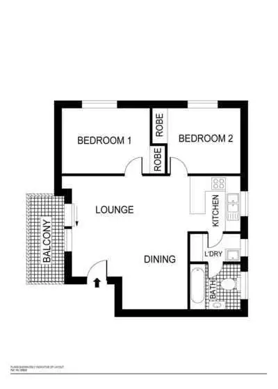 Floorplan of Homely unit listing, 15/14 King Street, Crestwood NSW 2620