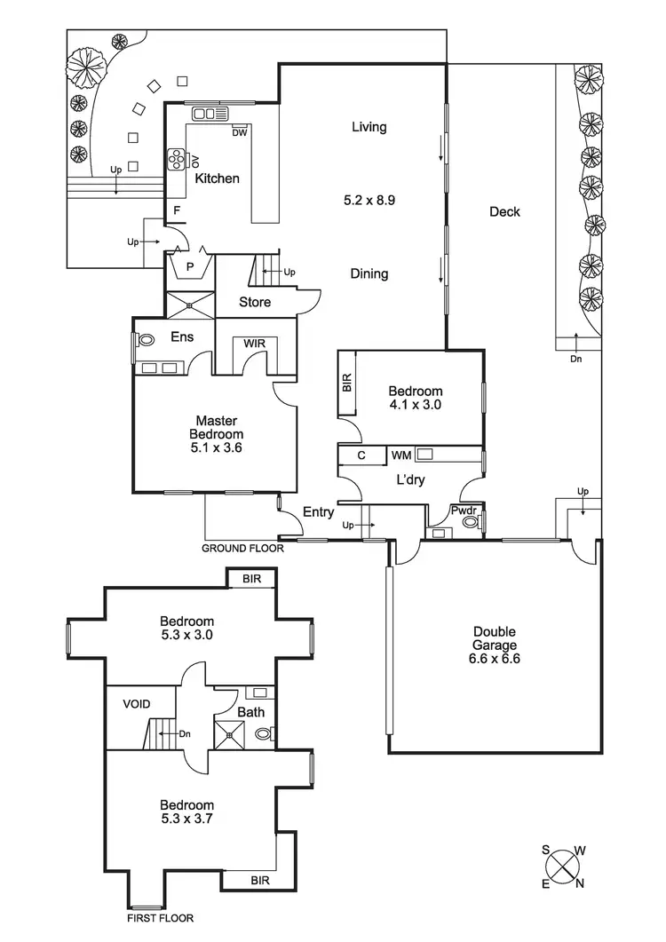Floorplan of Homely townhouse listing, 2/55 Herbert Street, Mornington VIC 3931