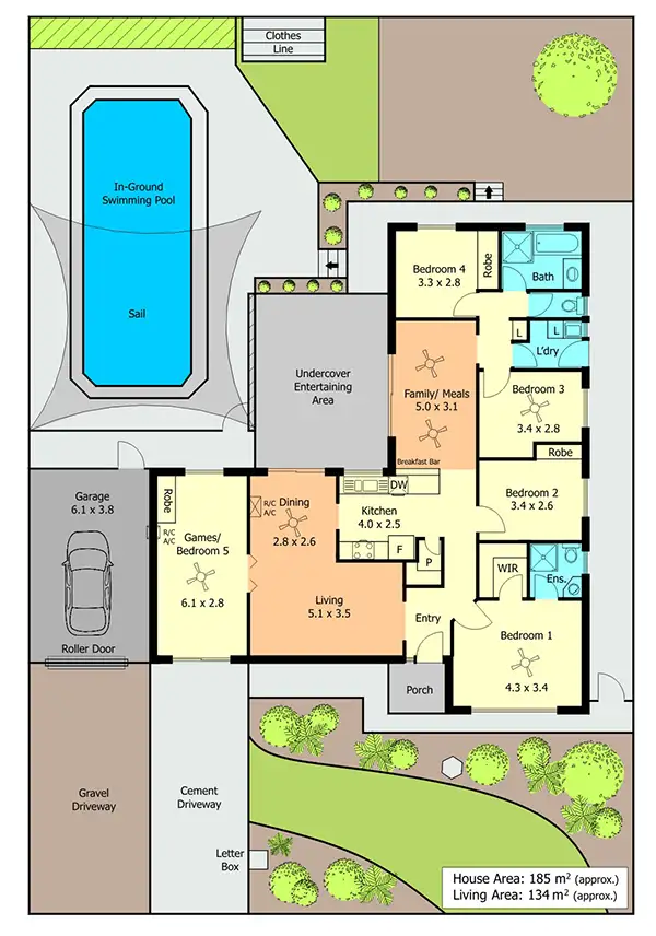 Floorplan of Homely house listing, 25 Sir James Hardy Way, Woodcroft SA 5162