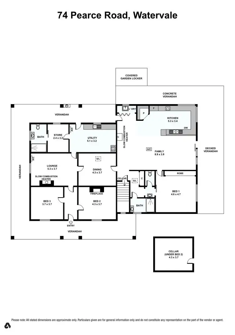 Floorplan of Homely house listing, 74 Pearce Road, Watervale SA 5452