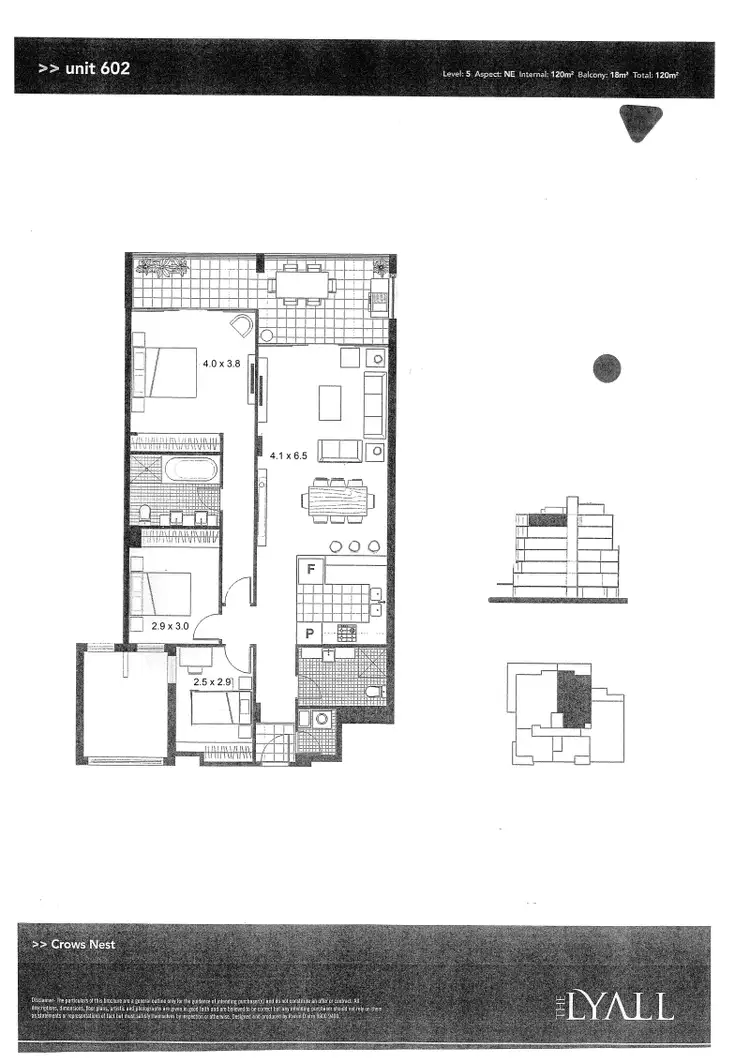 Floorplan of Homely apartment listing, 602/26 Clarke Street, Crows Nest NSW 2065